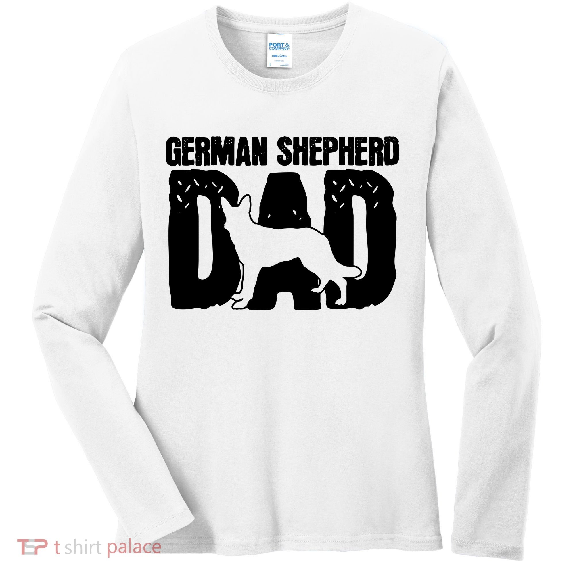 German Shepherd Dad Dog Lover Fathers Day Women's Long Sleeve Shirt