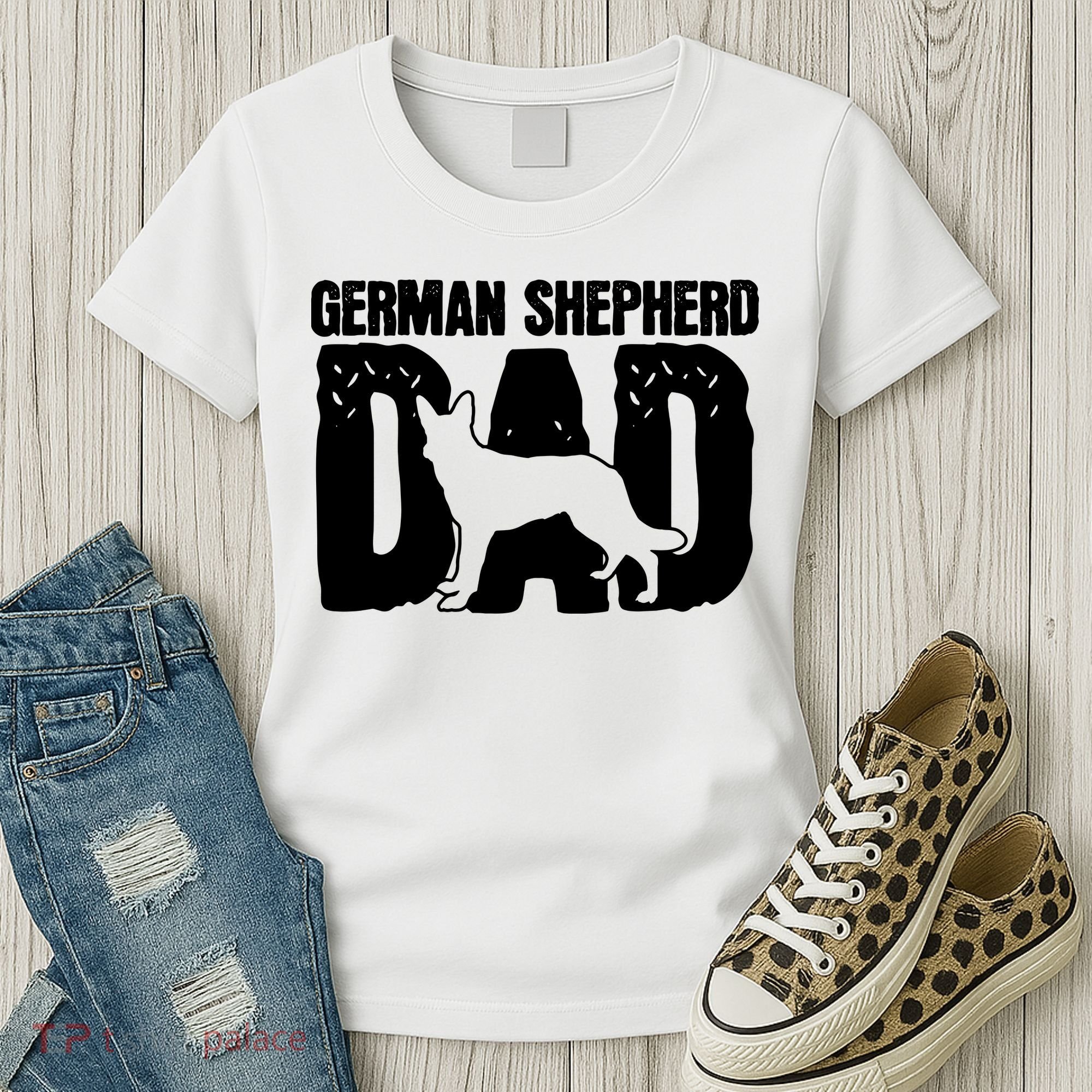 German Shepherd Dad Dog Lover Fathers Day Women's T-Shirt