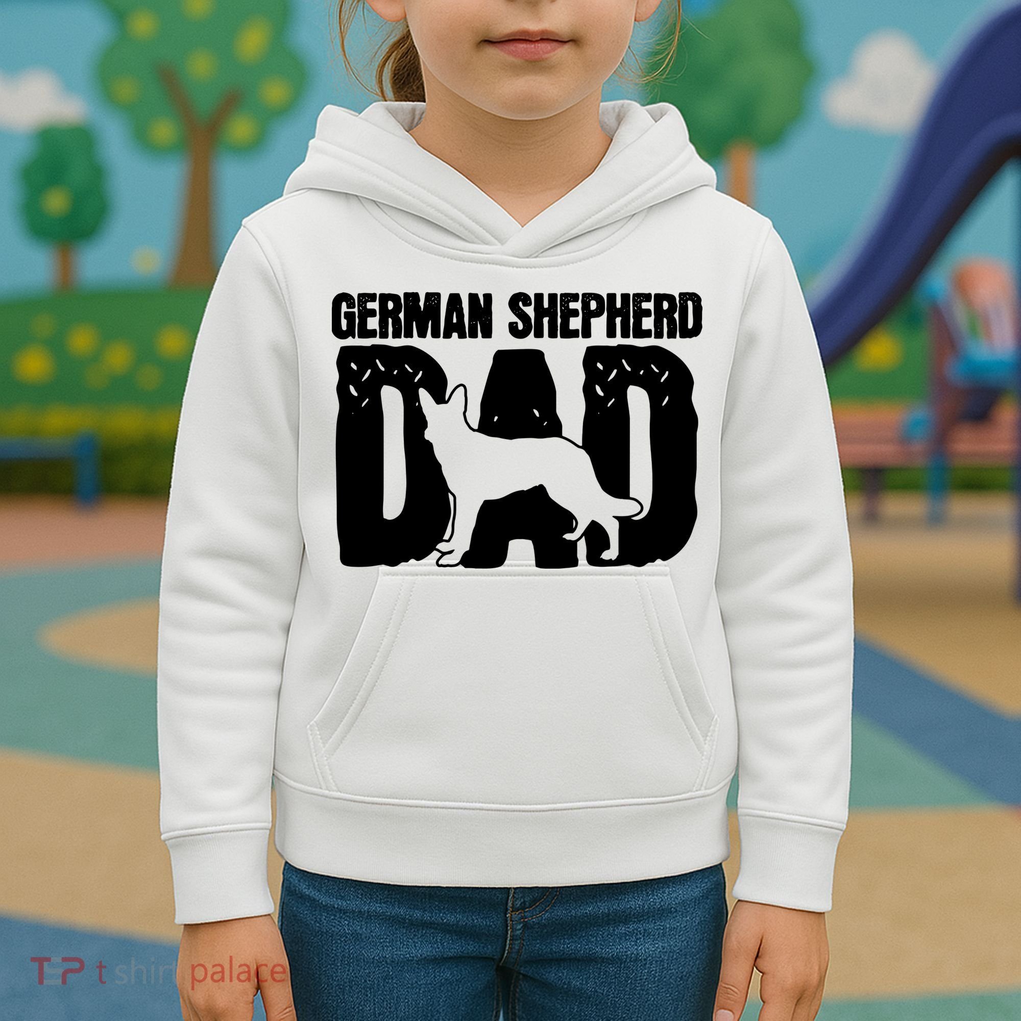 German Shepherd Dad Dog Lover Fathers Day Kids Hoodie
