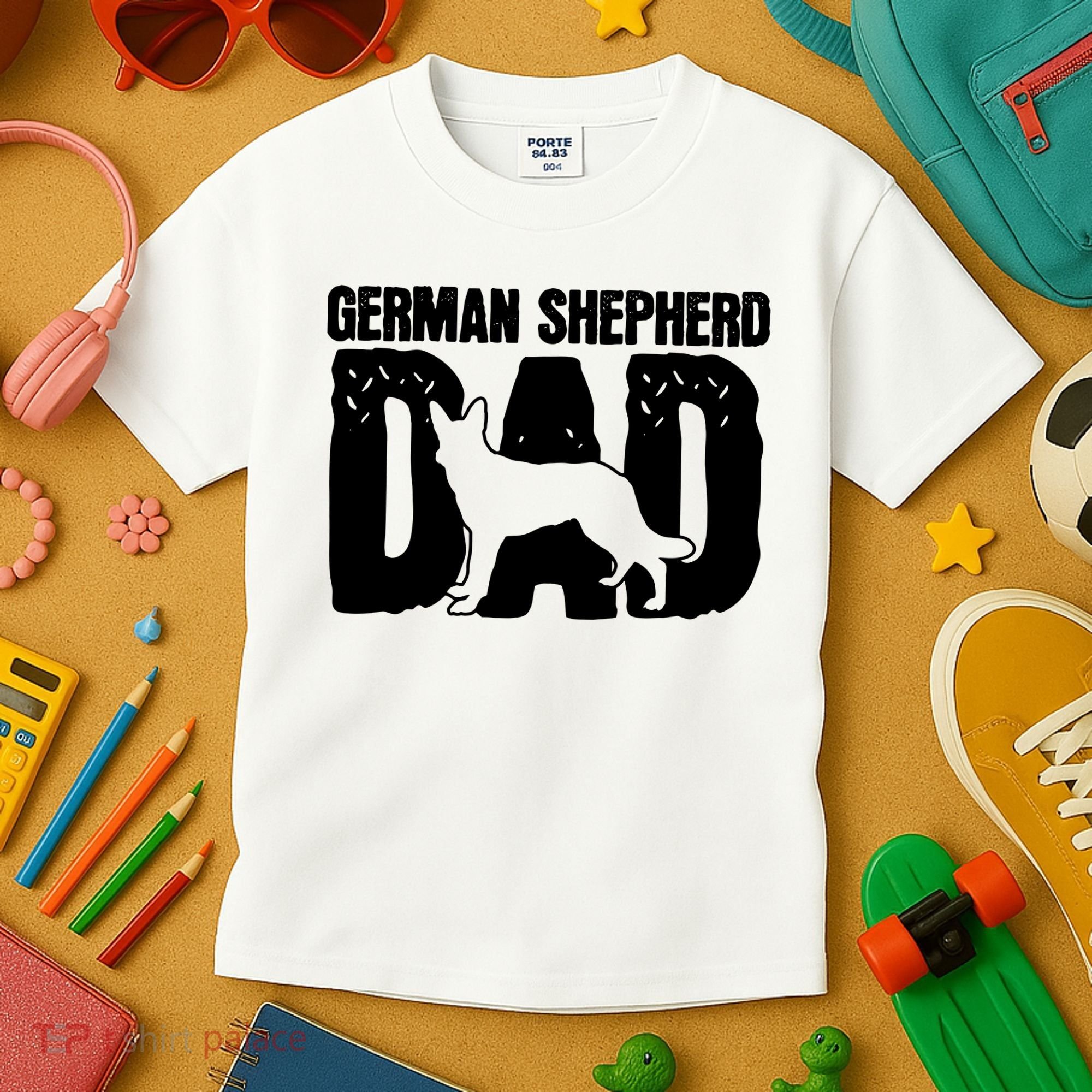 German Shepherd Dad Dog Lover Fathers Day Kids T-Shirt