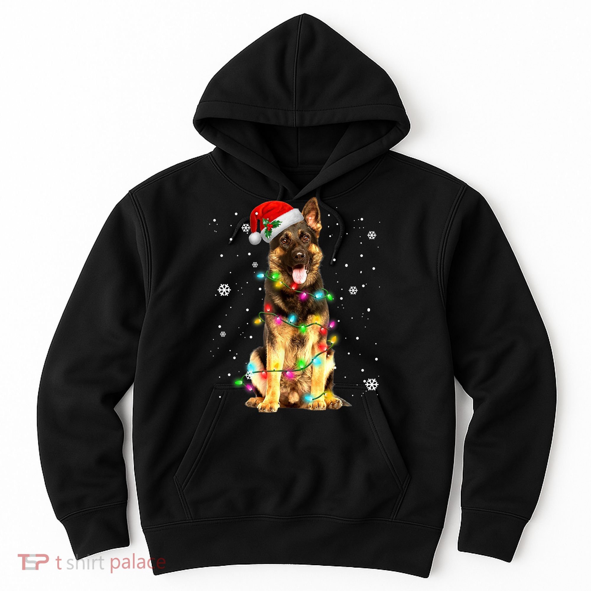 German Shepherd Dog Tree Christmas Sweater Xmas Dogs Gifts TShirt Hoodie