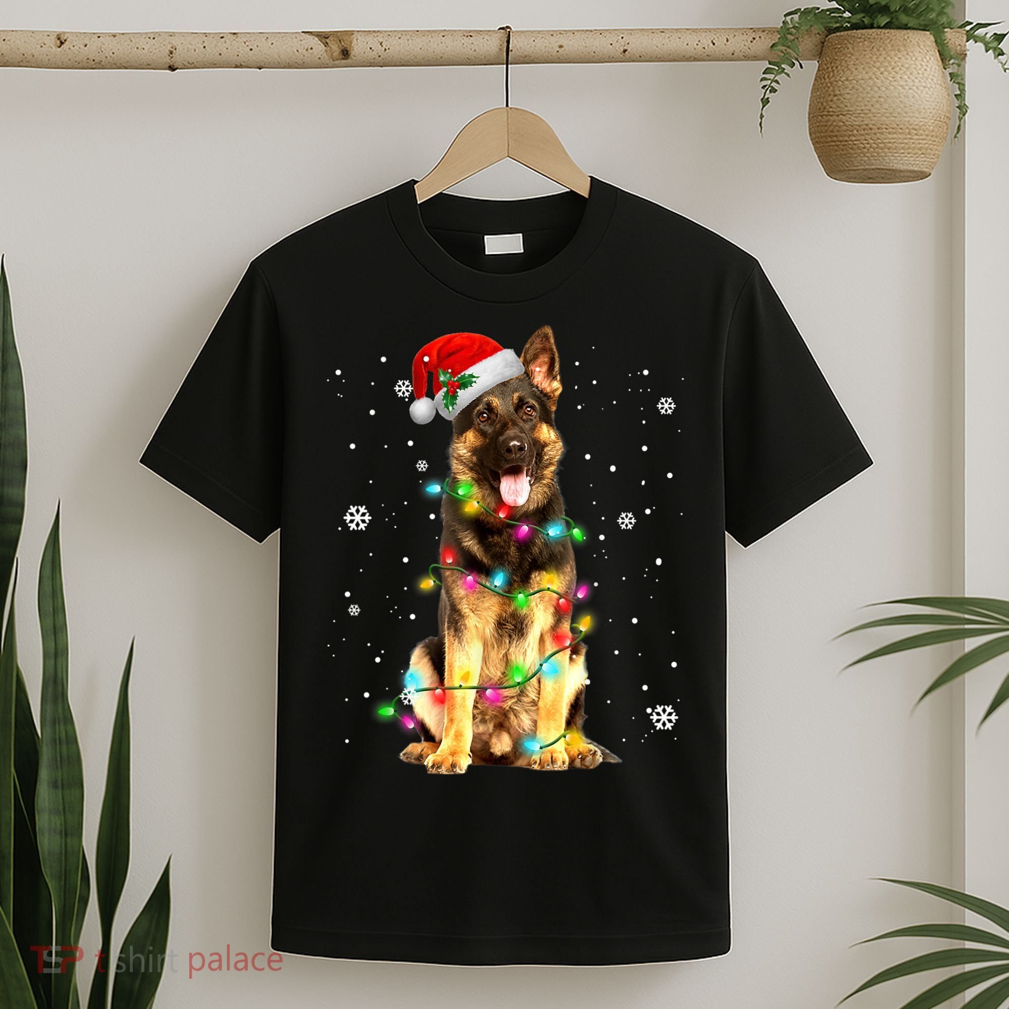 German Shepherd Dog Tree Christmas Sweater Xmas Dogs Gifts TShirt T-Shirt