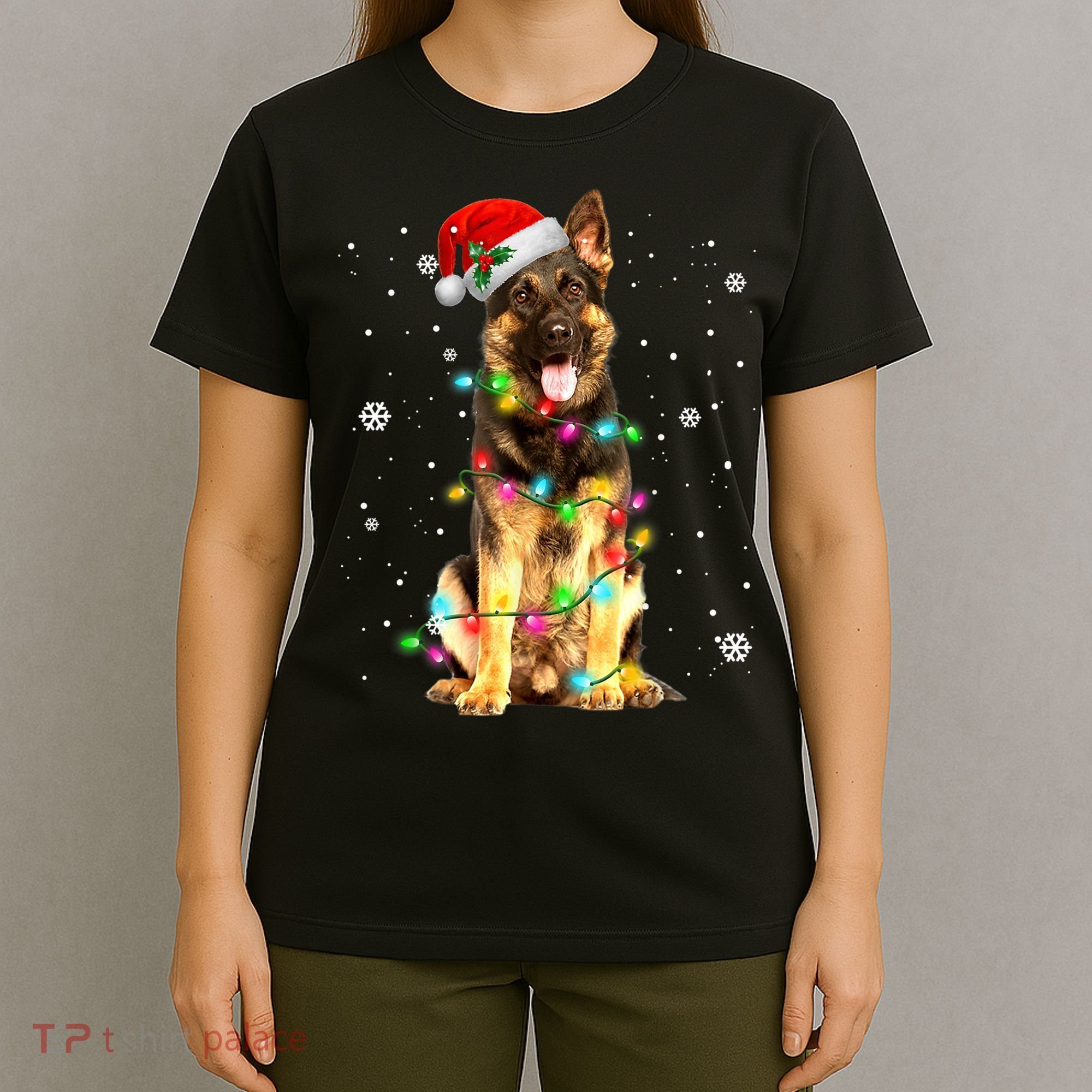 German Shepherd Dog Tree Christmas Sweater Xmas Dogs Gifts TShirt T-Shirt