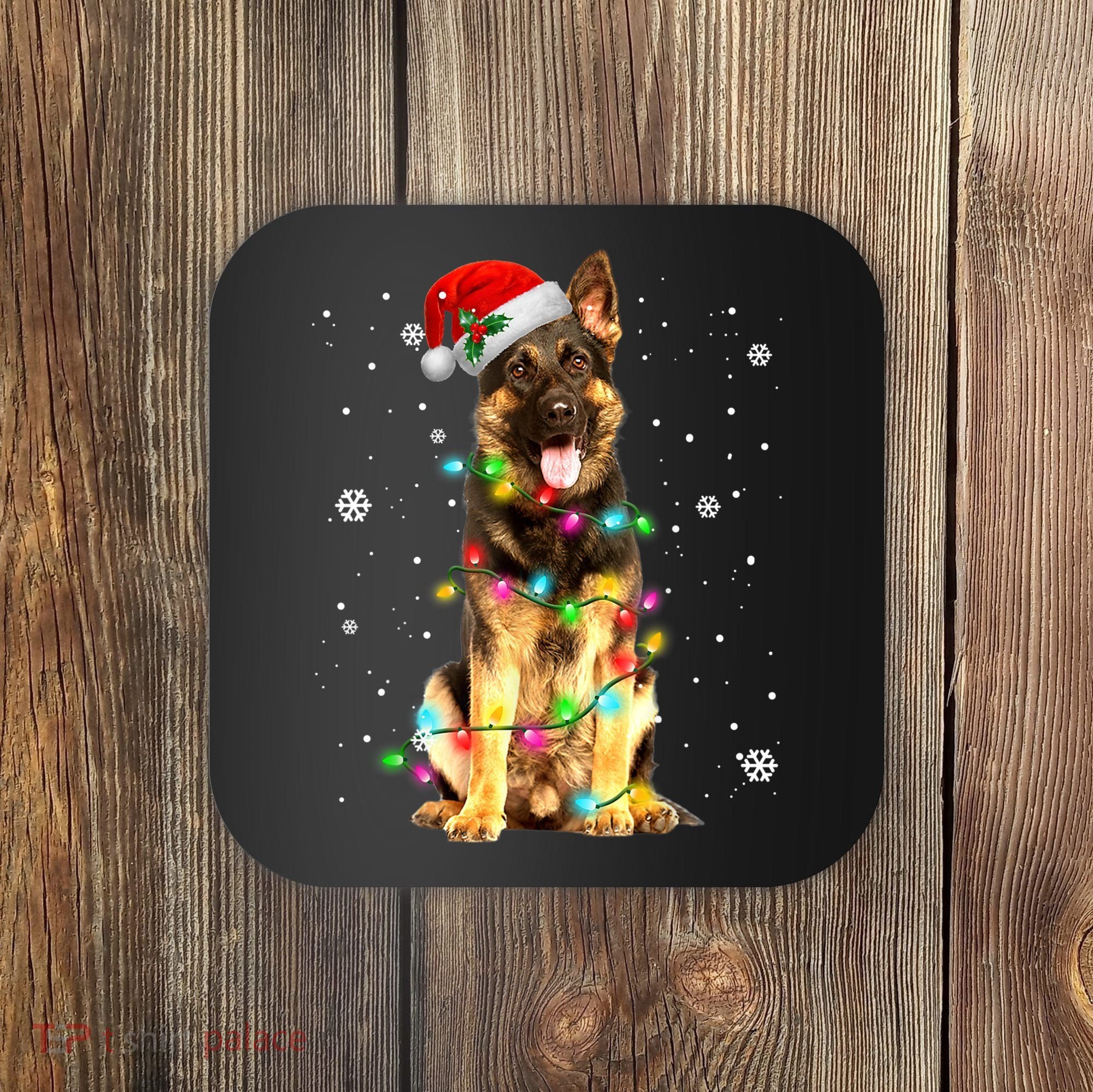 German Shepherd Dog Tree Christmas Sweater Xmas Dogs Gifts TShirt Coaster