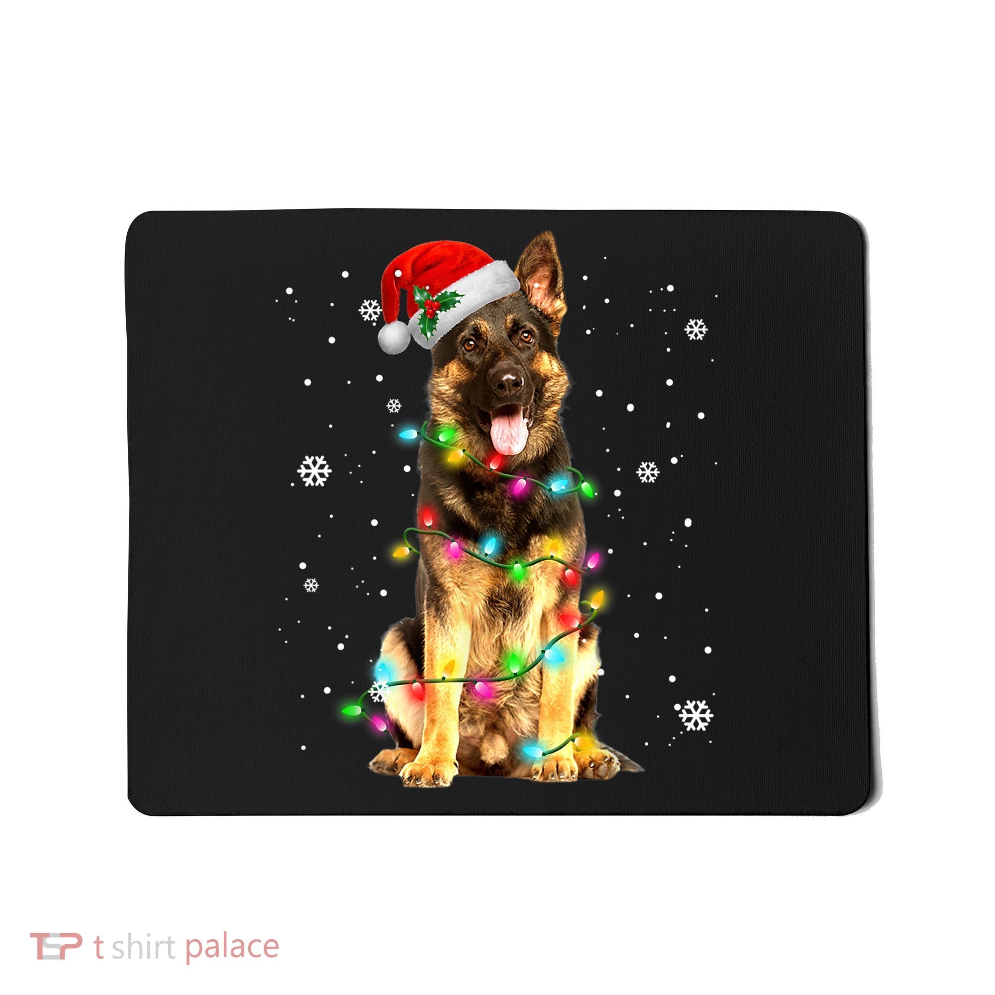 German Shepherd Dog Tree Christmas Sweater Xmas Dogs Gifts TShirt Mousepad