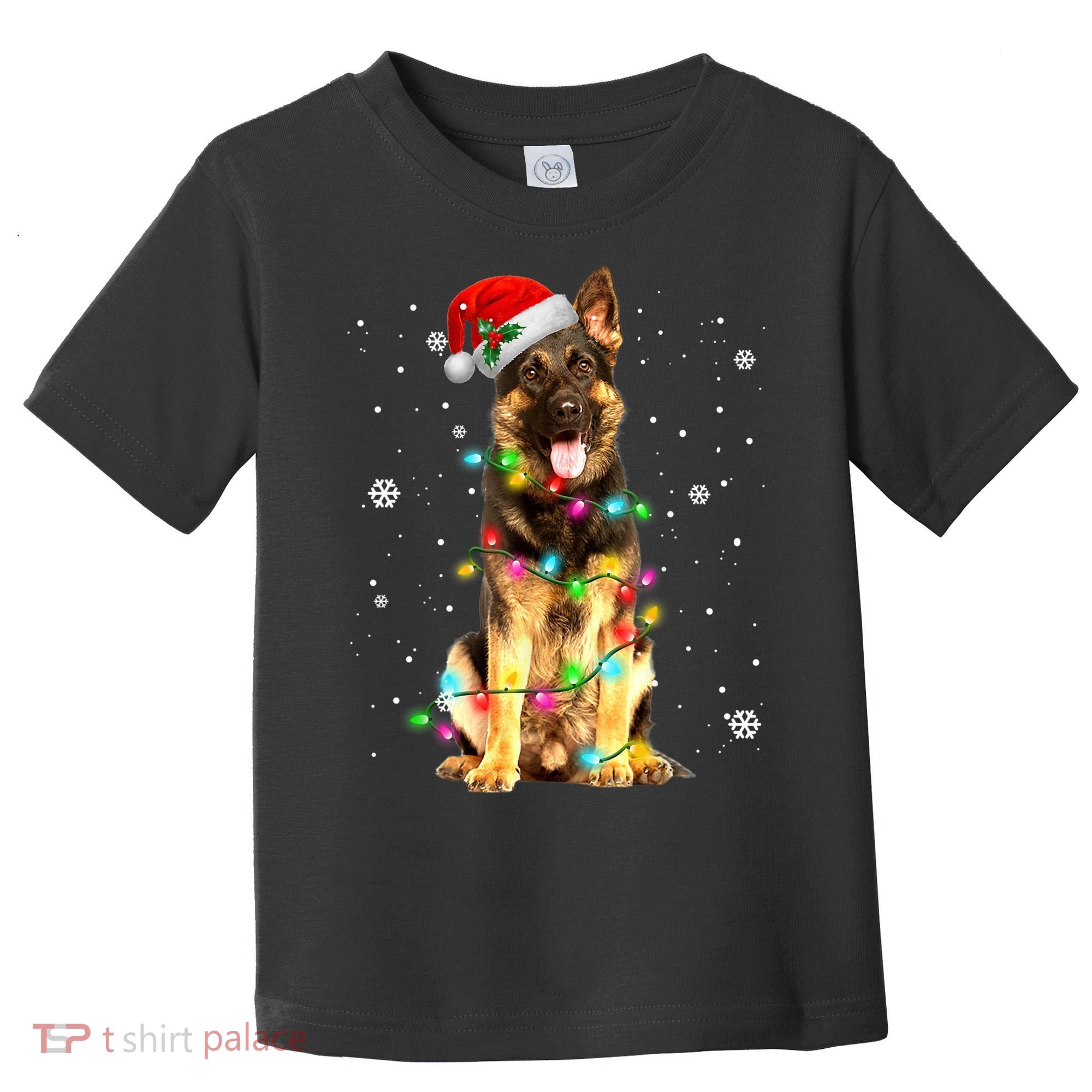 German Shepherd Dog Tree Christmas Sweater Xmas Dogs Gifts TShirt Toddler T-Shirt