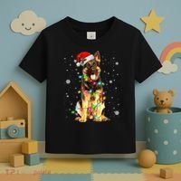 German Shepherd Dog Tree Christmas Sweater Xmas Dogs Gifts TShirt Toddler T-Shirt thumb 3
