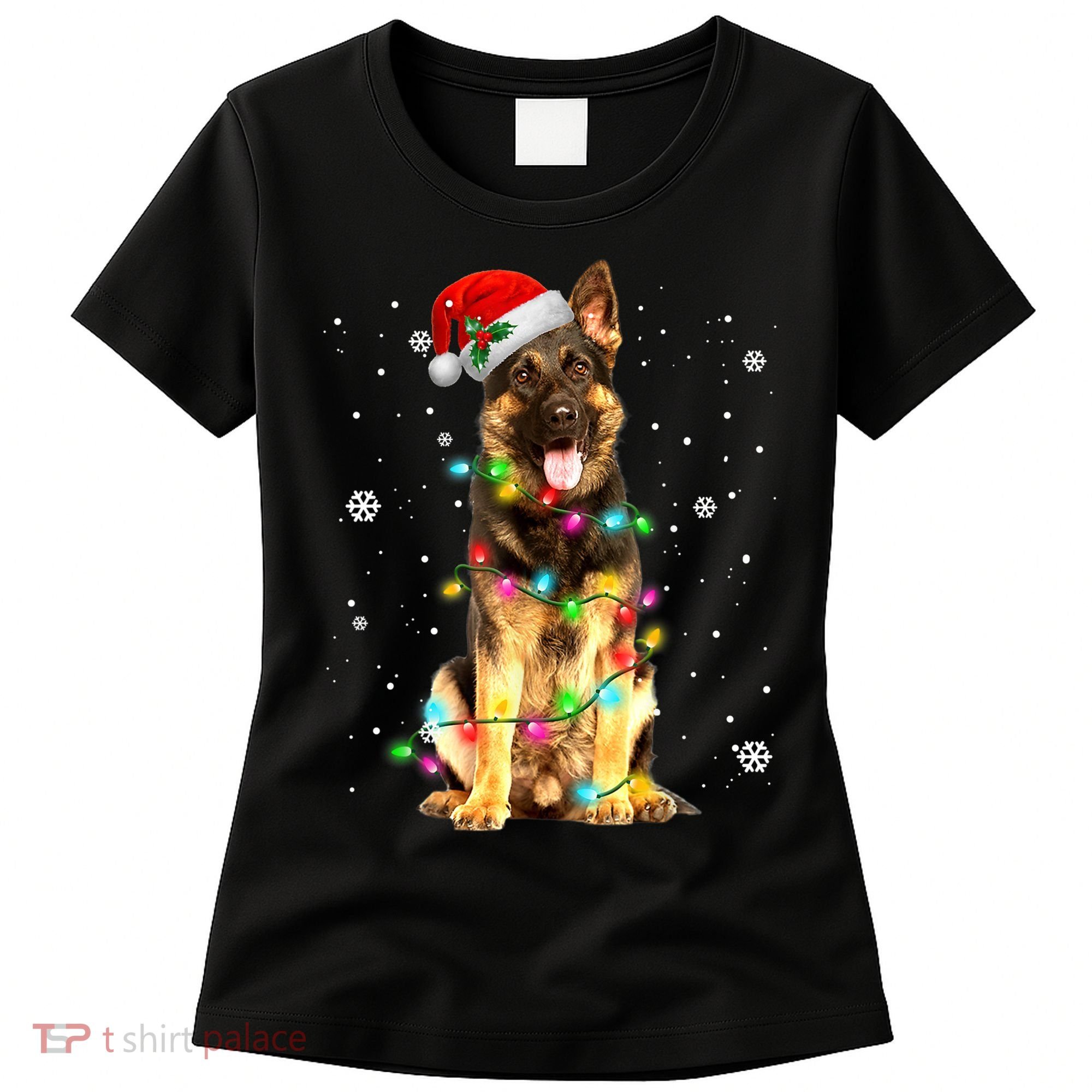German Shepherd Dog Tree Christmas Sweater Xmas Dogs Gifts TShirt Women's T-Shirt