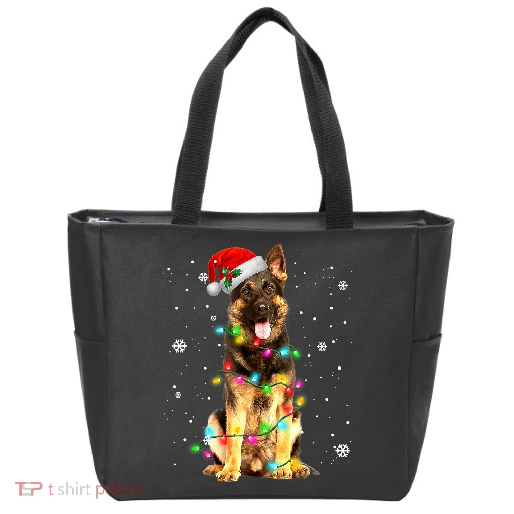 German Shepherd Dog Tree Christmas Sweater Xmas Dogs Gifts TShirt Tote Bag