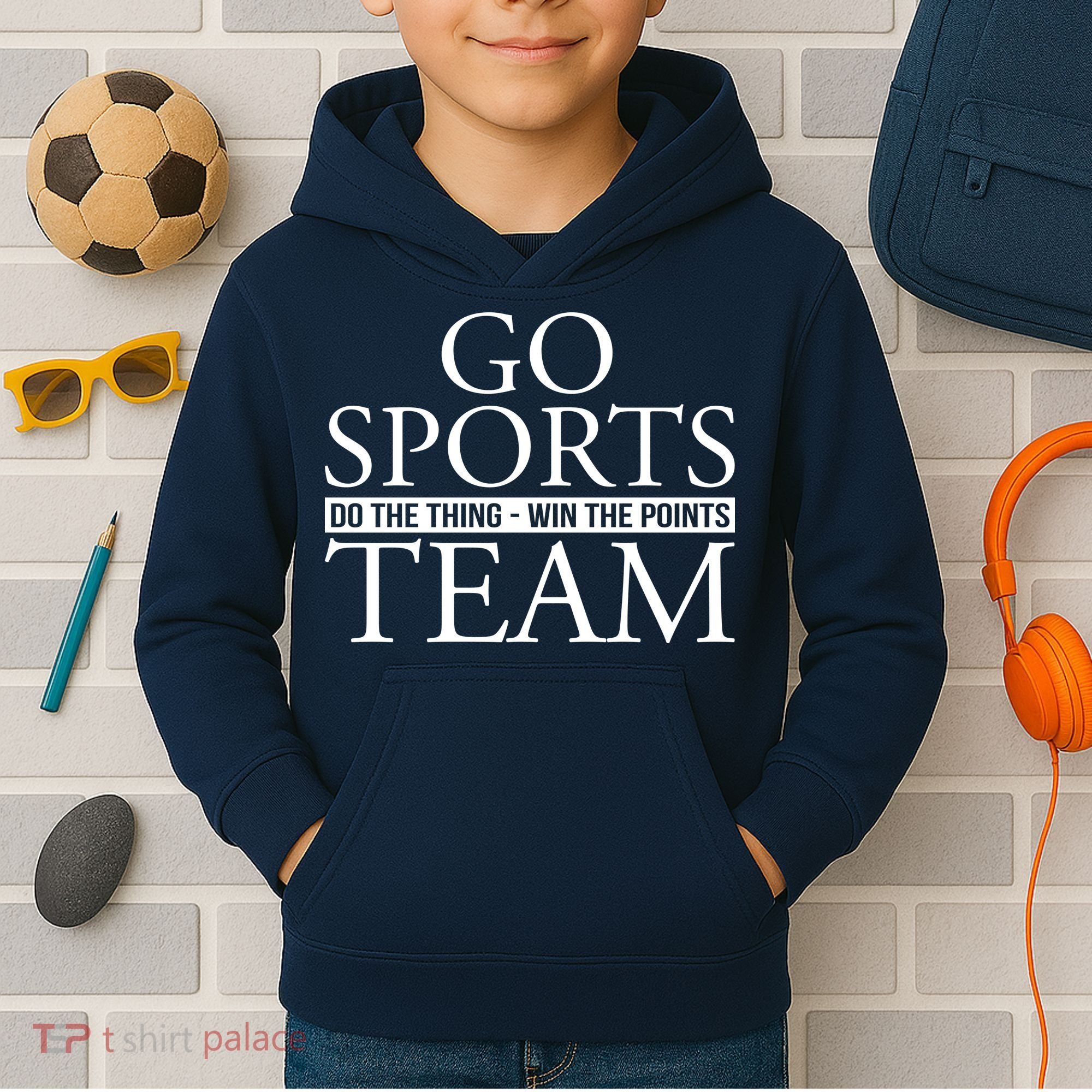 Go Sports Do The Thing Win The Points Team Kids Hoodie