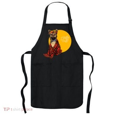 German Shepherd Dog Autumn leaves Blanket Hello Fall Apron