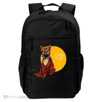 German Shepherd Dog Autumn leaves Blanket Hello Fall Backpack