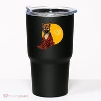 German Shepherd Dog Autumn leaves Blanket Hello Fall Tumbler thumb 0