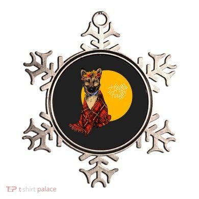 German Shepherd Dog Autumn leaves Blanket Hello Fall Ornament
