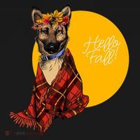 German Shepherd Dog Autumn leaves Blanket Hello Fall Visor thumb 3