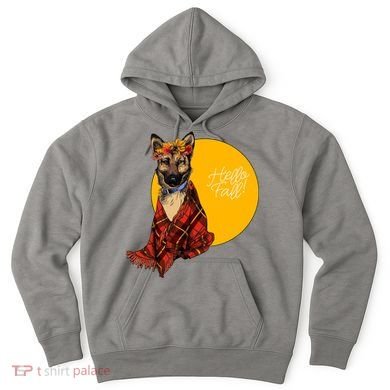 German Shepherd Dog Autumn leaves Blanket Hello Fall Hoodie