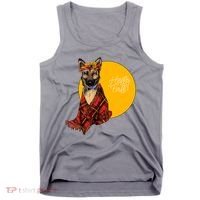 German Shepherd Dog Autumn leaves Blanket Hello Fall Tank Top thumb 0