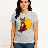 German Shepherd Dog Autumn leaves Blanket Hello Fall Women's T-Shirt thumb 4