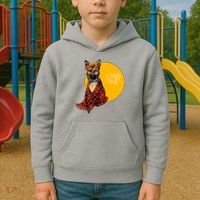 German Shepherd Dog Autumn leaves Blanket Hello Fall Kids Hoodie thumb 2