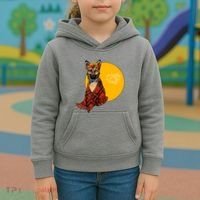 German Shepherd Dog Autumn leaves Blanket Hello Fall Kids Hoodie thumb 3