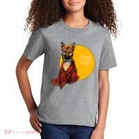 German Shepherd Dog Autumn leaves Blanket Hello Fall Kids T-Shirt thumb 2