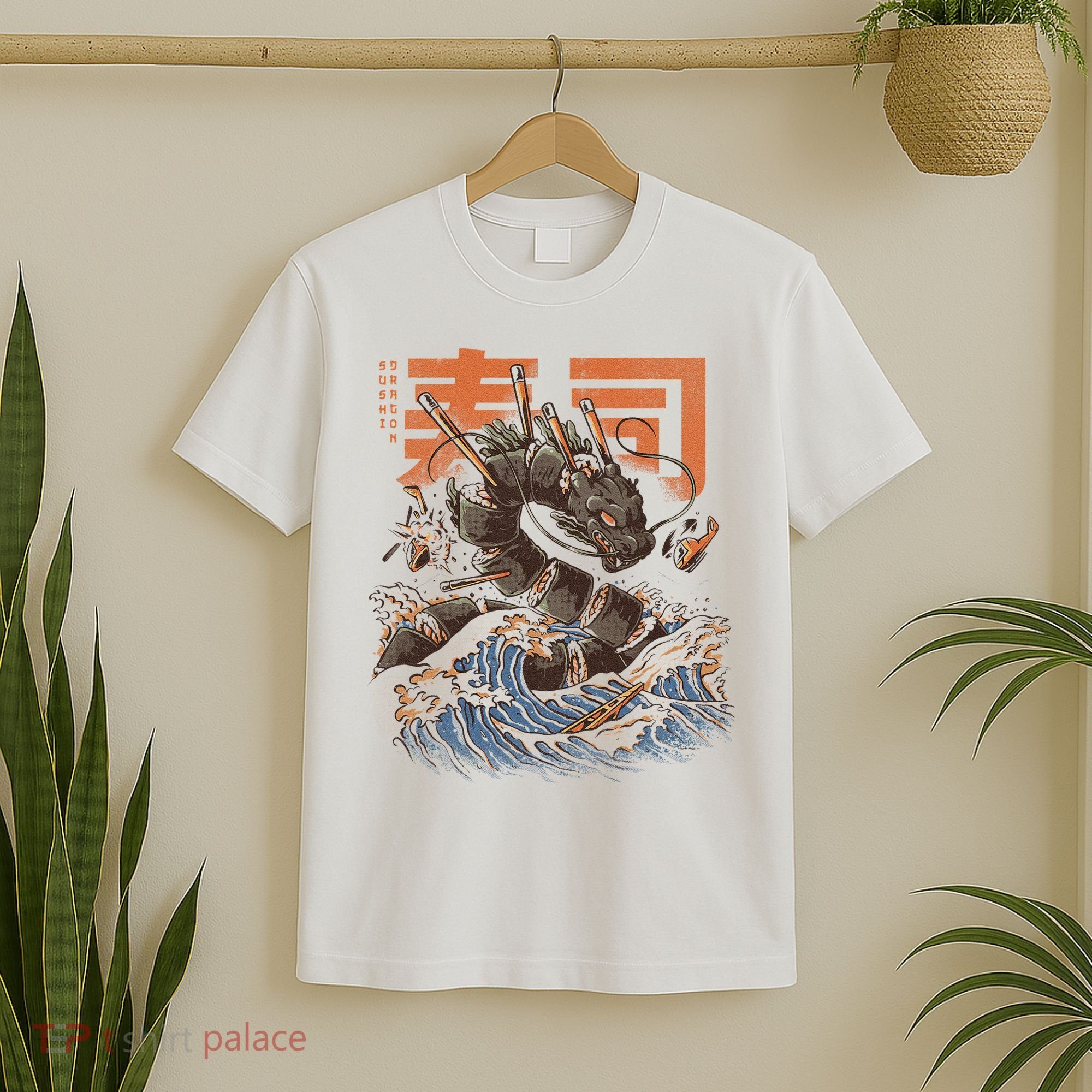 Great Sushi Dragon Japanese Food Kawaii Dragon Anime Sushi T-Shirt