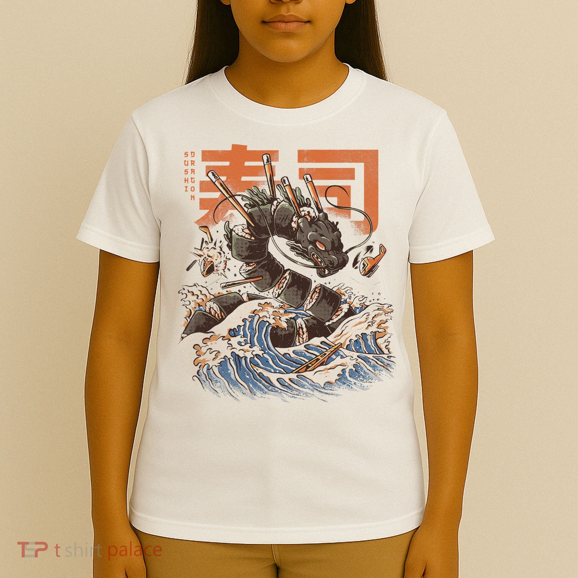 Great Sushi Dragon Japanese Food Kawaii Dragon Anime Sushi T-Shirt