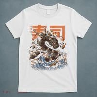 Great Sushi Dragon Japanese Food Kawaii Dragon Anime Sushi T-Shirt thumb 5