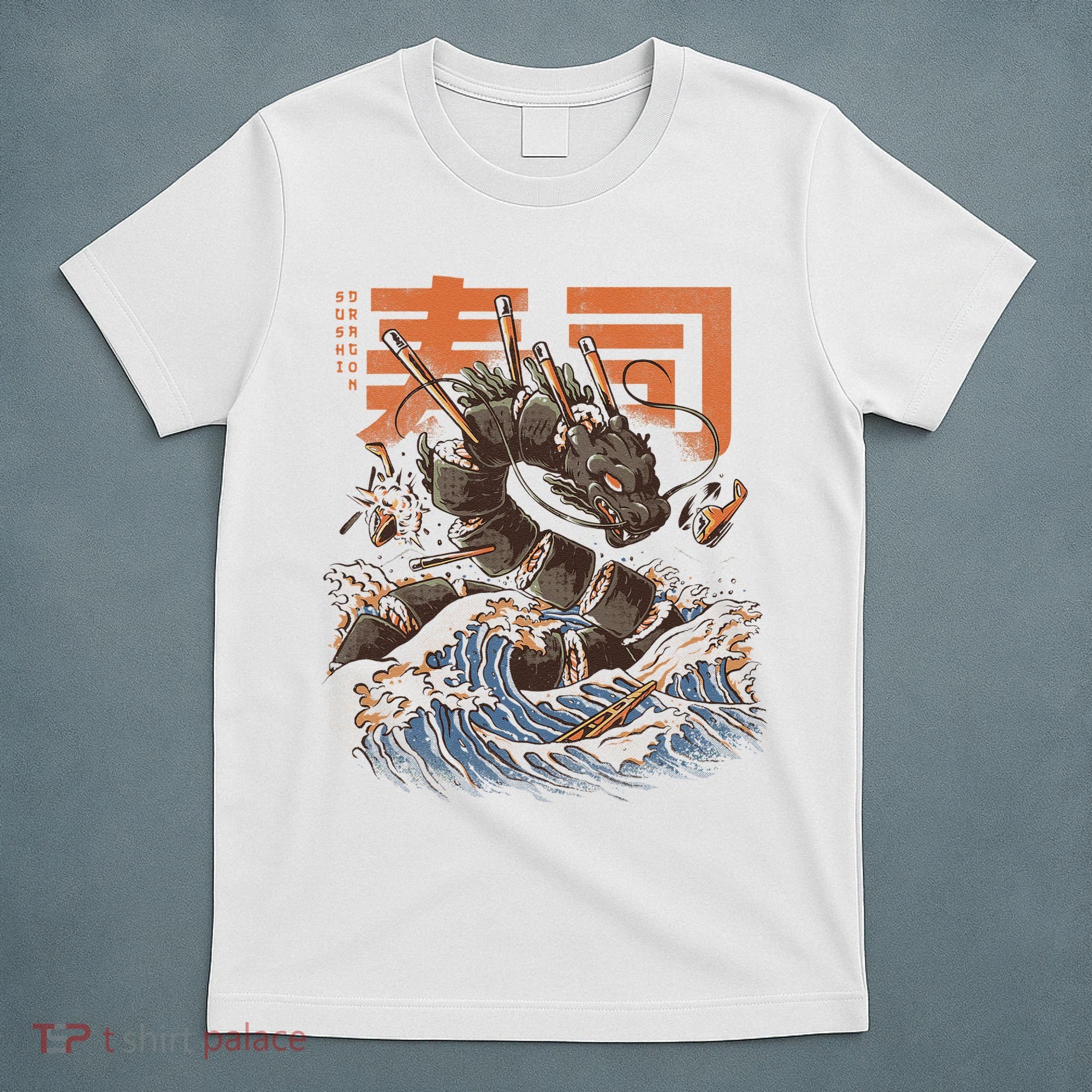 Great Sushi Dragon Japanese Food Kawaii Dragon Anime Sushi T-Shirt