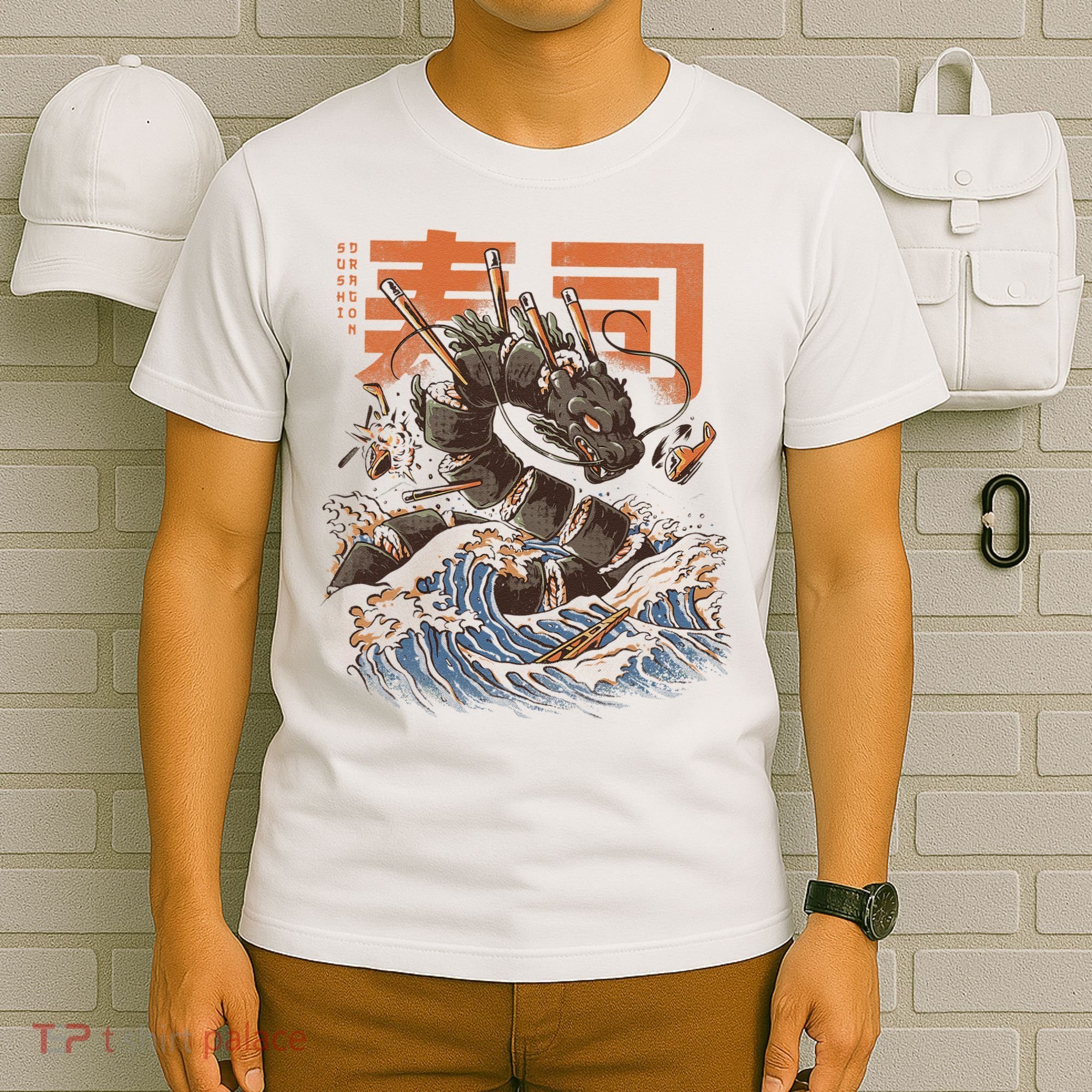 Great Sushi Dragon Japanese Food Kawaii Dragon Anime Sushi T-Shirt