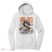 Great Sushi Dragon Japanese Food Kawaii Dragon Anime Sushi Women's Hoodie thumb 0