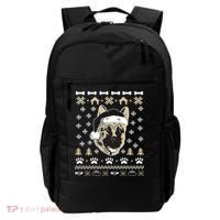 Ger Shepherd Dog Ugly Christmas Sweater Xmas Backpack thumb 0