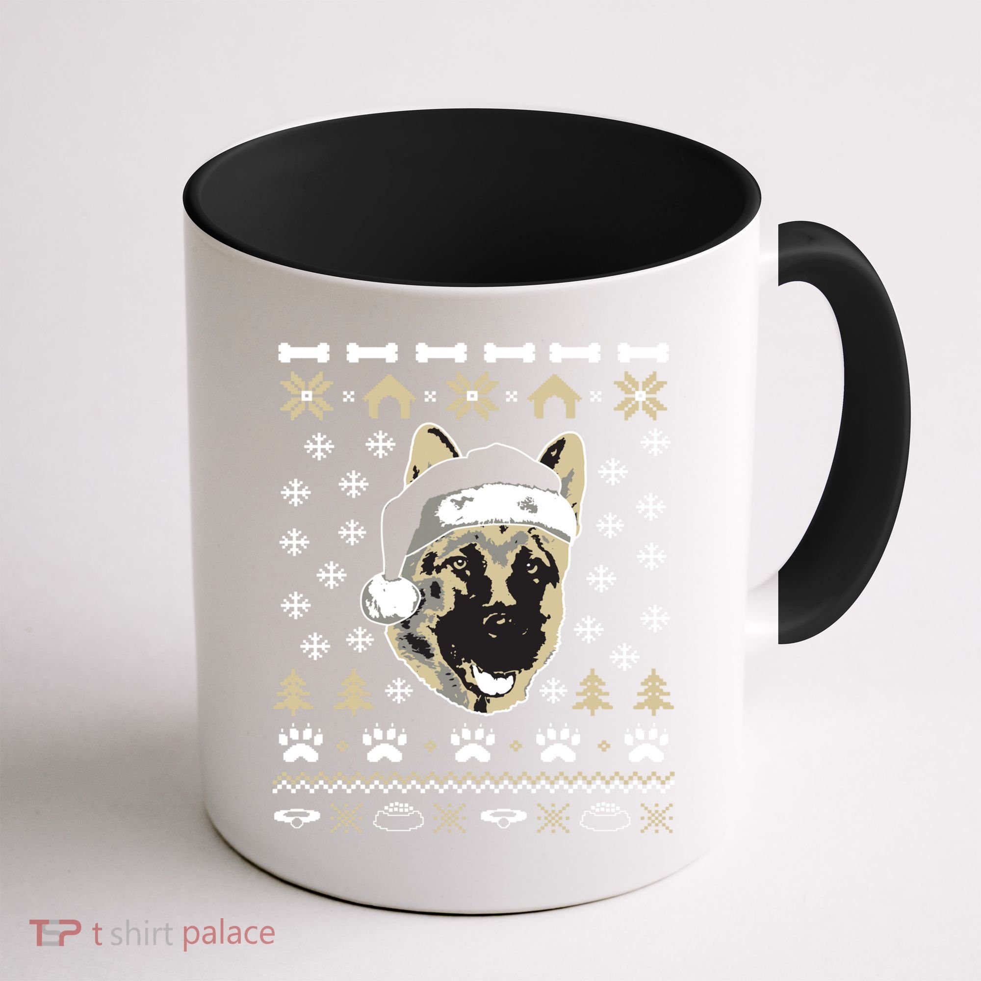 Ger Shepherd Dog Ugly Christmas Sweater Xmas Coffee Mug