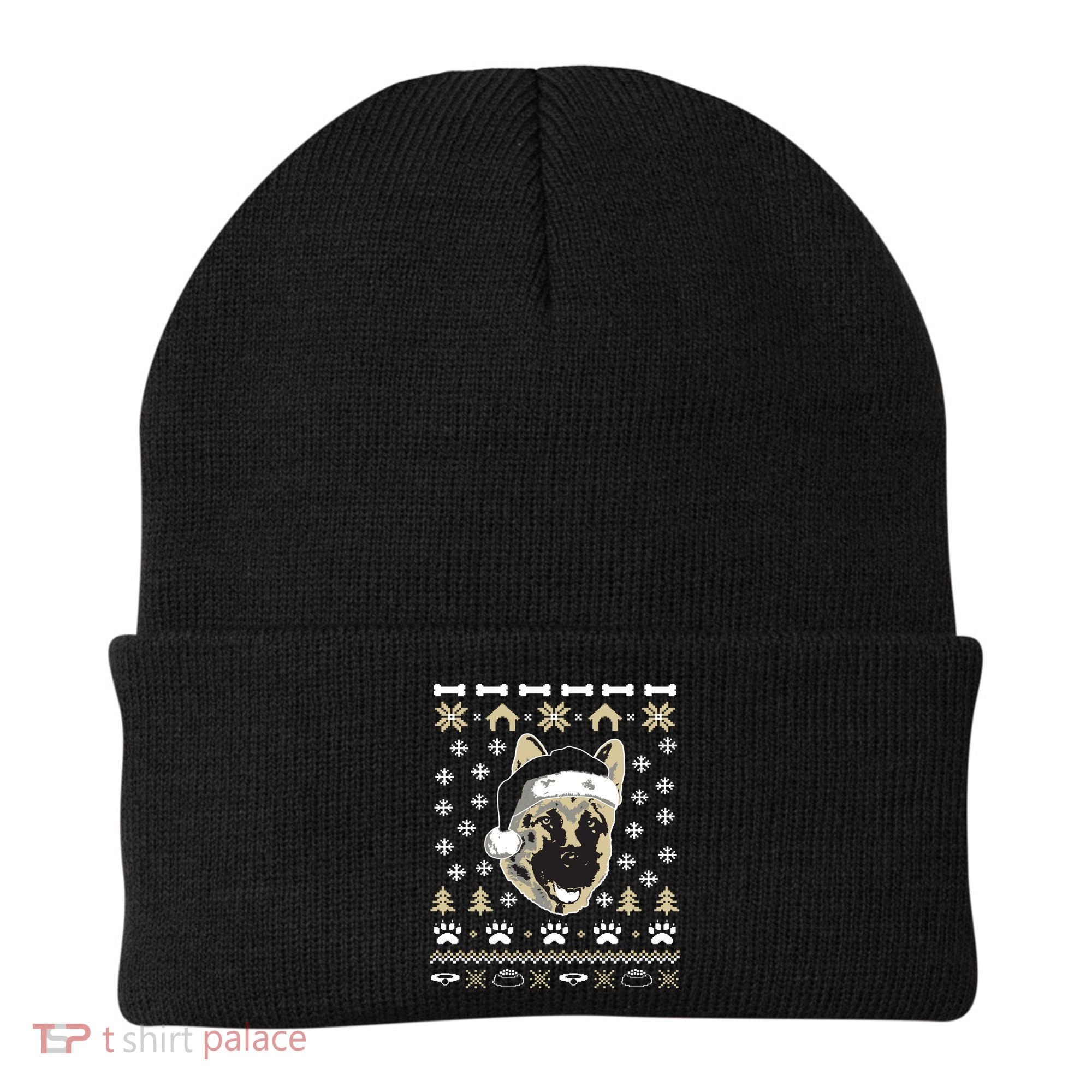 Ger Shepherd Dog Ugly Christmas Sweater Xmas Beanie