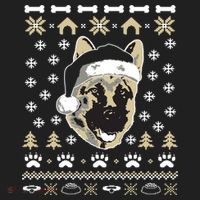Ger Shepherd Dog Ugly Christmas Sweater Xmas Beanie thumb 2