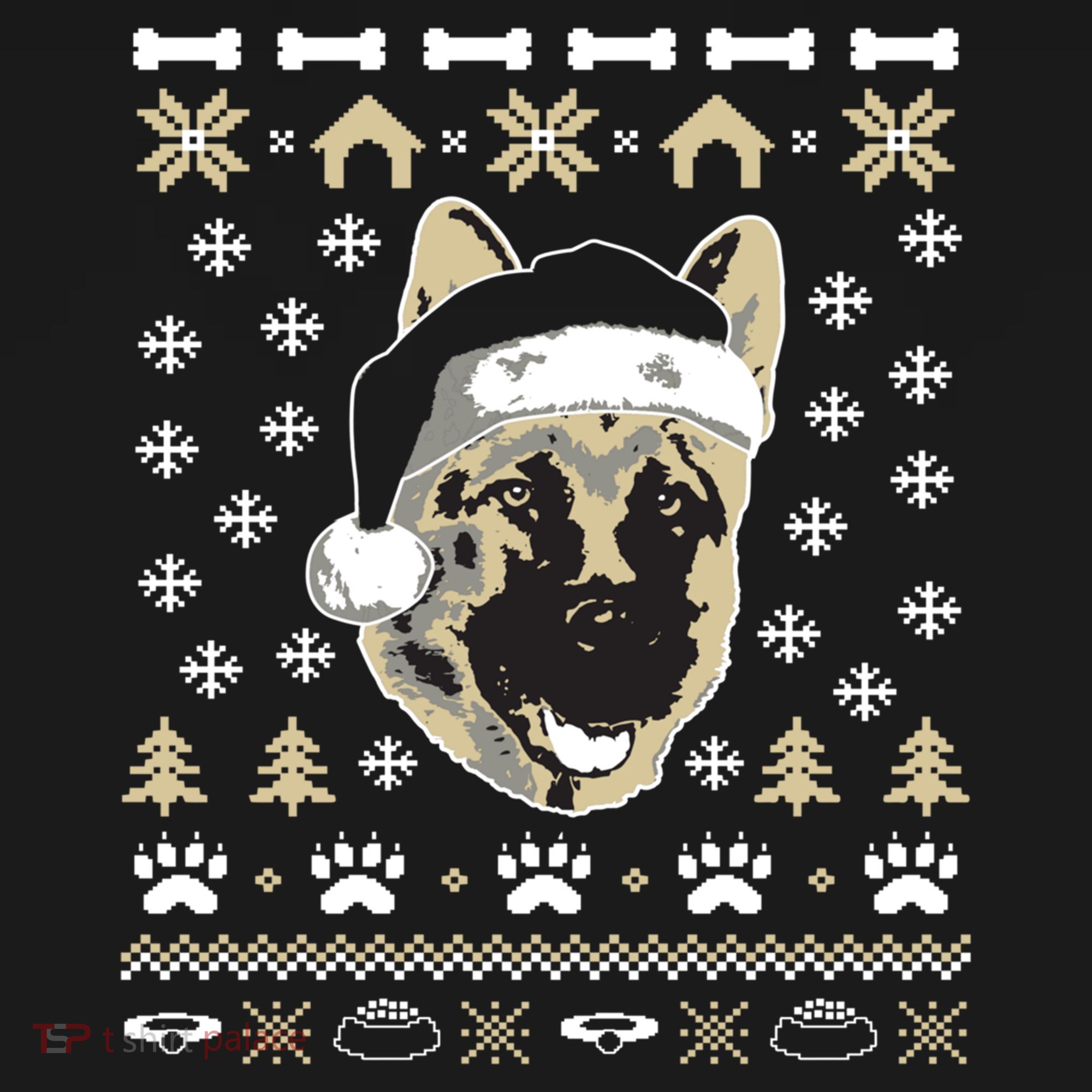 Ger Shepherd Dog Ugly Christmas Sweater Xmas Ornament