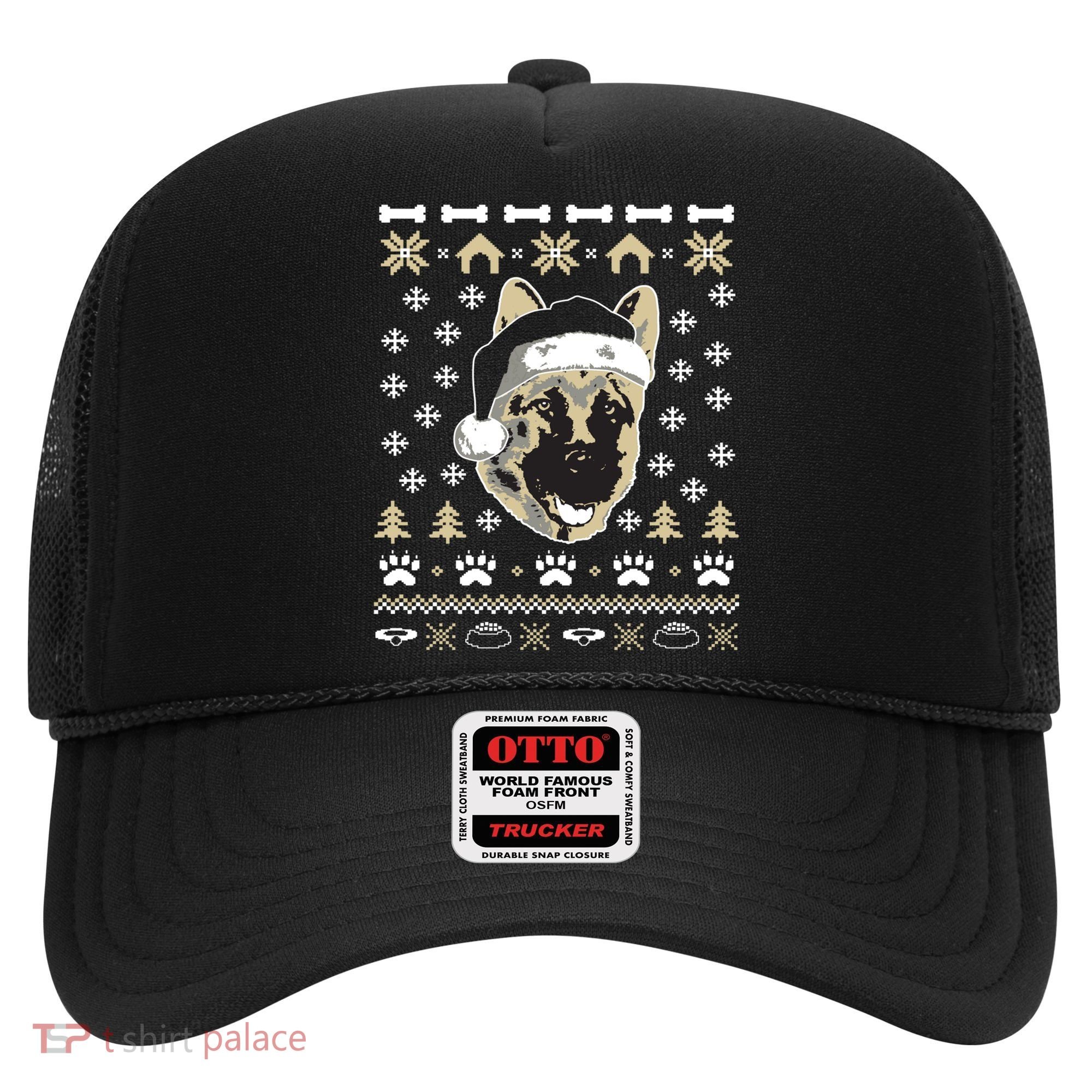 Ger Shepherd Dog Ugly Christmas Sweater Xmas Hat