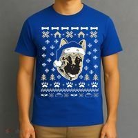 Ger Shepherd Dog Ugly Christmas Sweater Xmas T-Shirt thumb 3