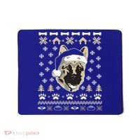 Ger Shepherd Dog Ugly Christmas Sweater Xmas Mousepad thumb 0