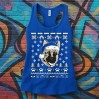 Ger Shepherd Dog Ugly Christmas Sweater Xmas Women's Tank Top thumb 3