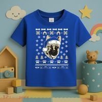 Ger Shepherd Dog Ugly Christmas Sweater Xmas Toddler T-Shirt thumb 3