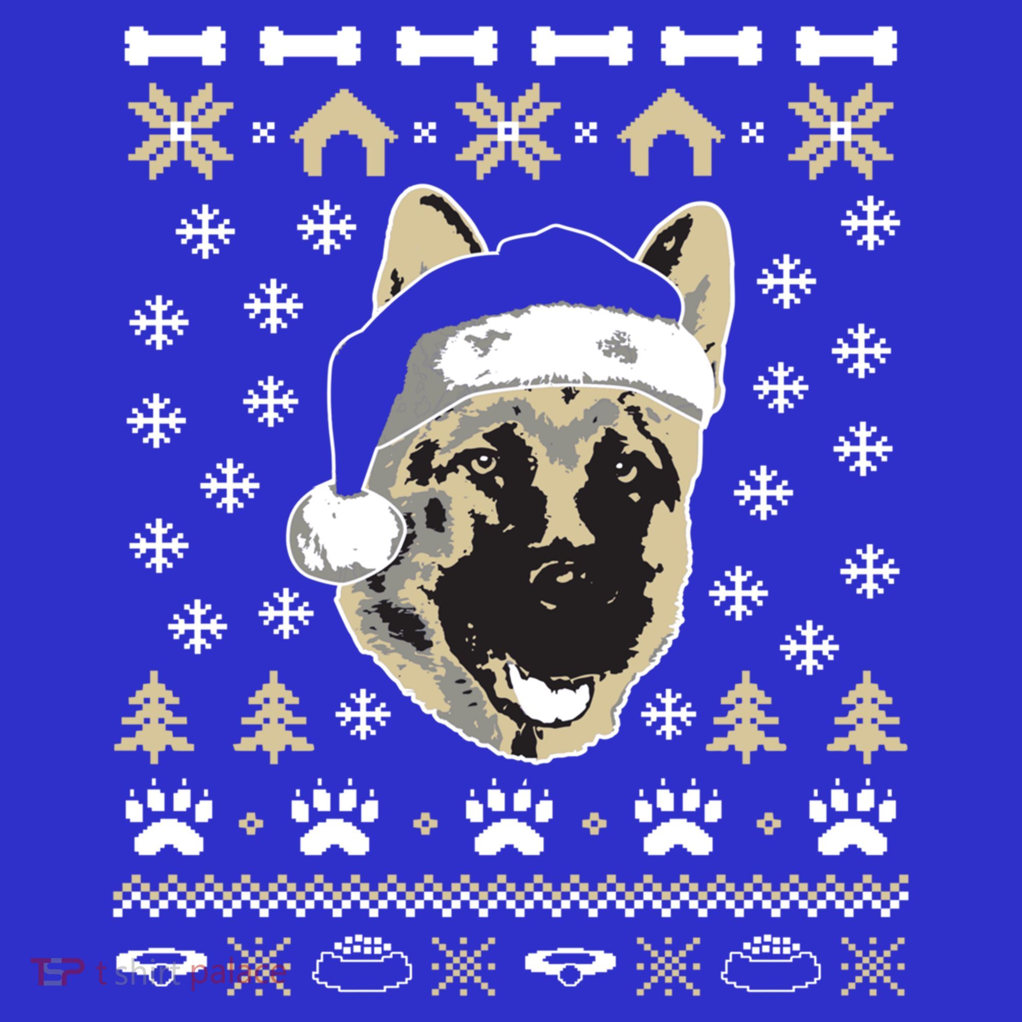 Ger Shepherd Dog Ugly Christmas Sweater Xmas Visor