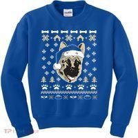 Ger Shepherd Dog Ugly Christmas Sweater Xmas Kids Sweatshirt thumb 0