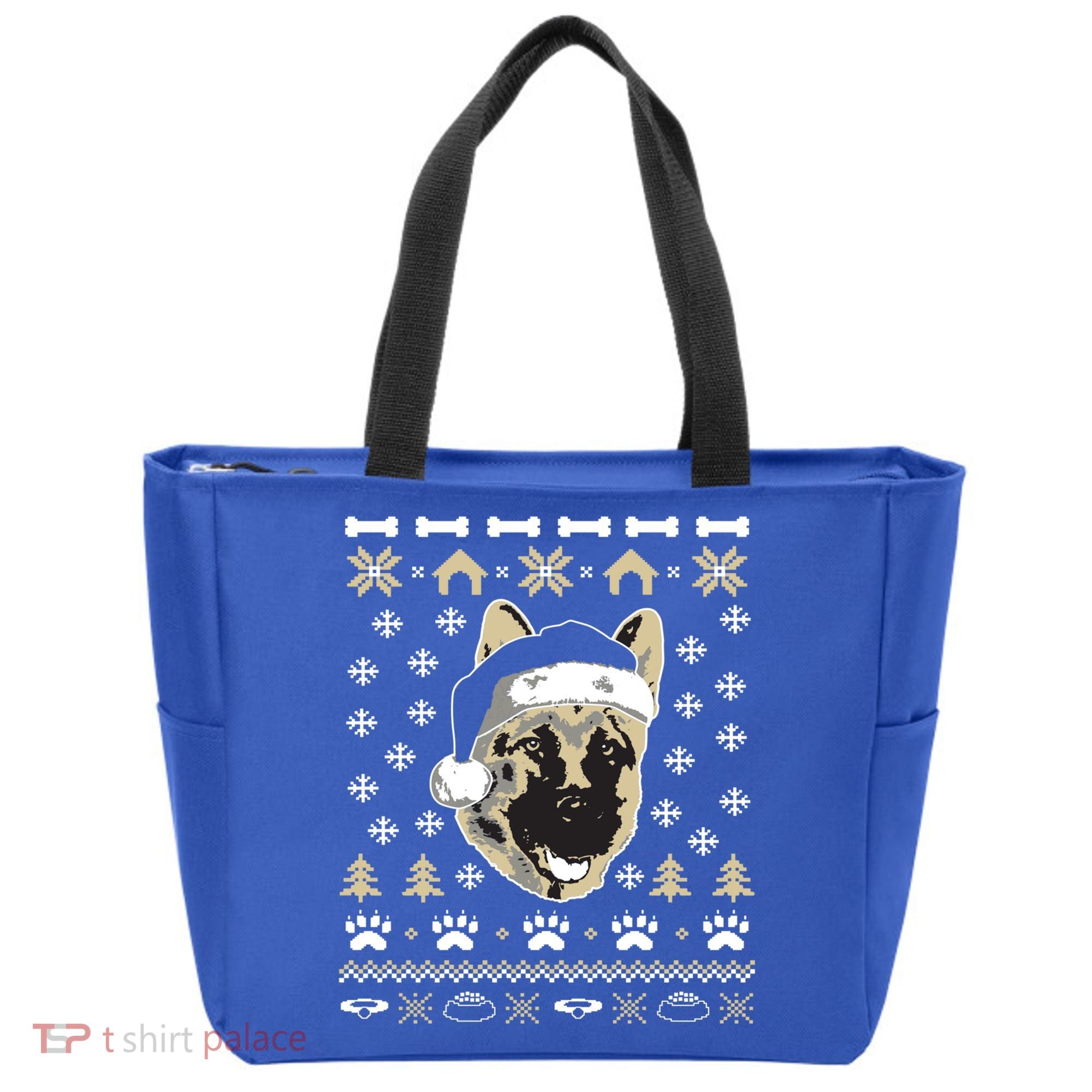Ger Shepherd Dog Ugly Christmas Sweater Xmas Tote Bag