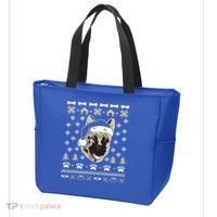 Ger Shepherd Dog Ugly Christmas Sweater Xmas Tote Bag thumb 3