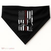 German Shepherd Dad Dog American Flag USA-Made Doggie Bandana thumb 0