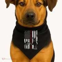 German Shepherd Dad Dog American Flag USA-Made Doggie Bandana thumb 1