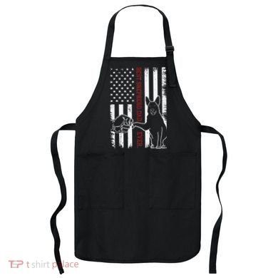 German Shepherd Dad Dog American Flag Apron