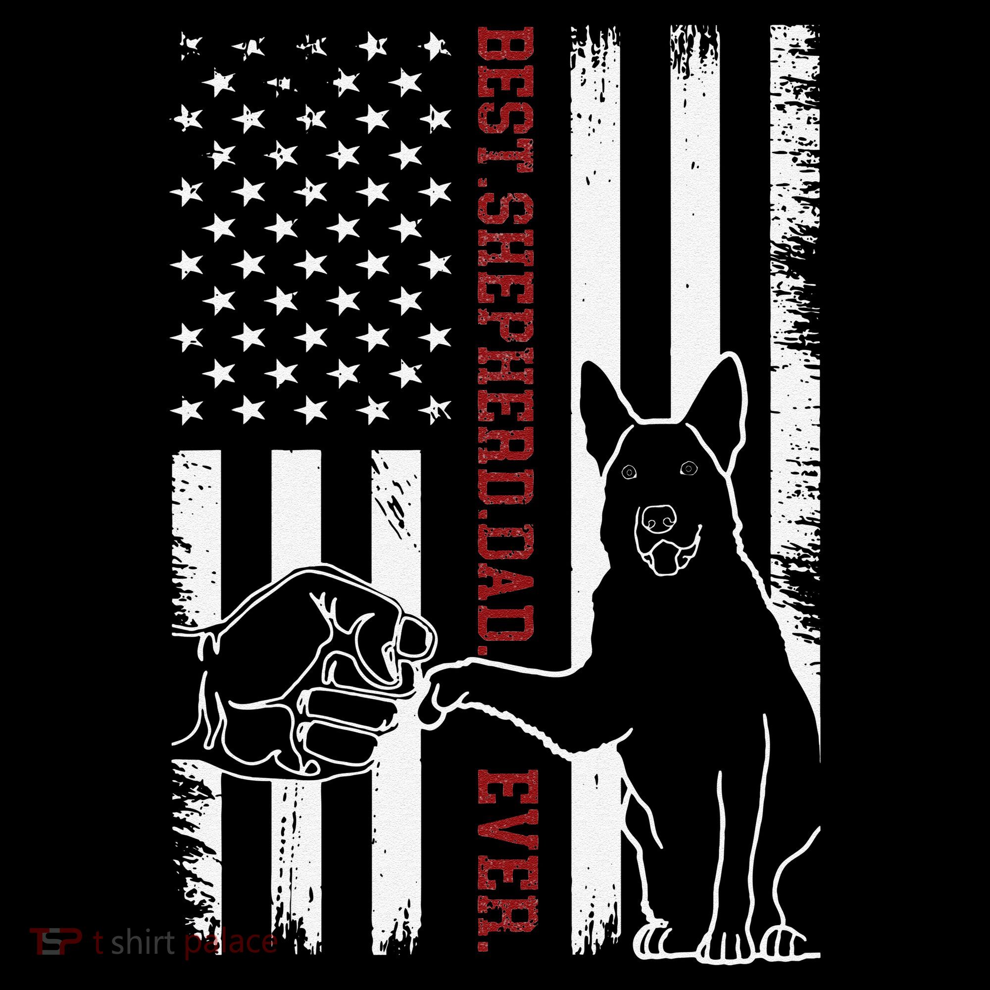 German Shepherd Dad Dog American Flag Coffee Mug