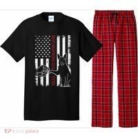 German Shepherd Dad Dog American Flag Pajama Set thumb 0